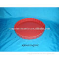 Red Round Ceramic Plate